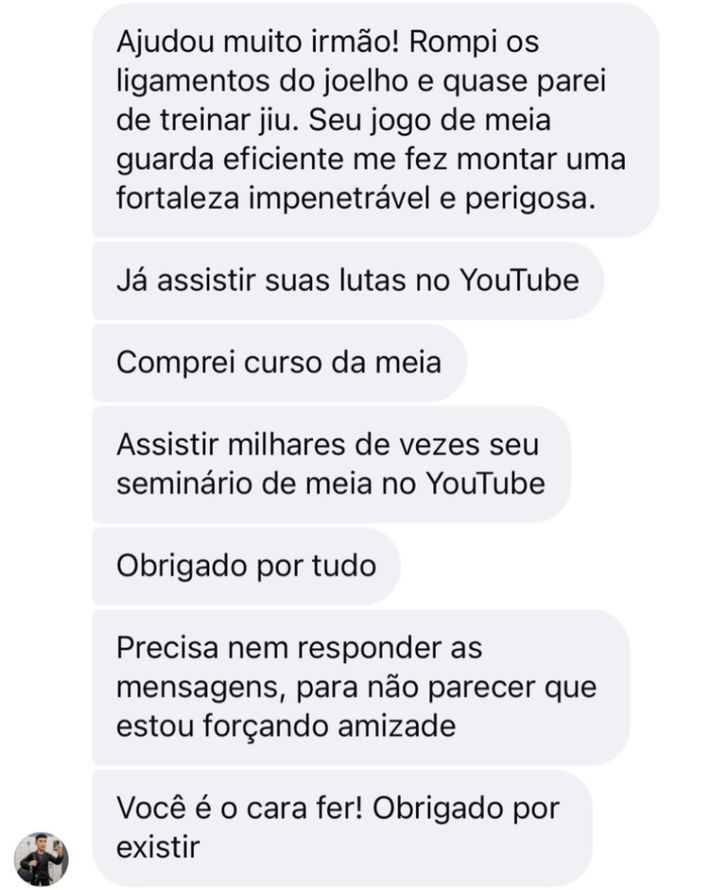 Depoimento de aluno do Masters da Meia