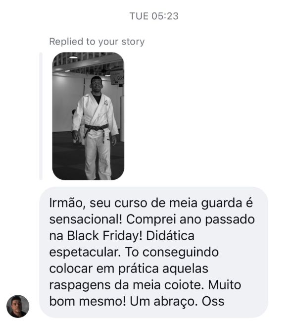 Depoimento de aluno do Masters da Meia