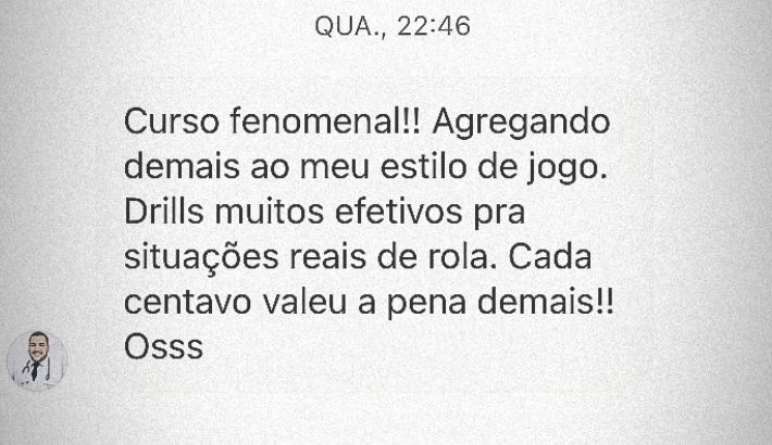 Depoimento de aluno do Masters da Meia