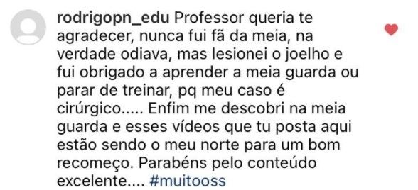Depoimento de aluno do Masters da Meia