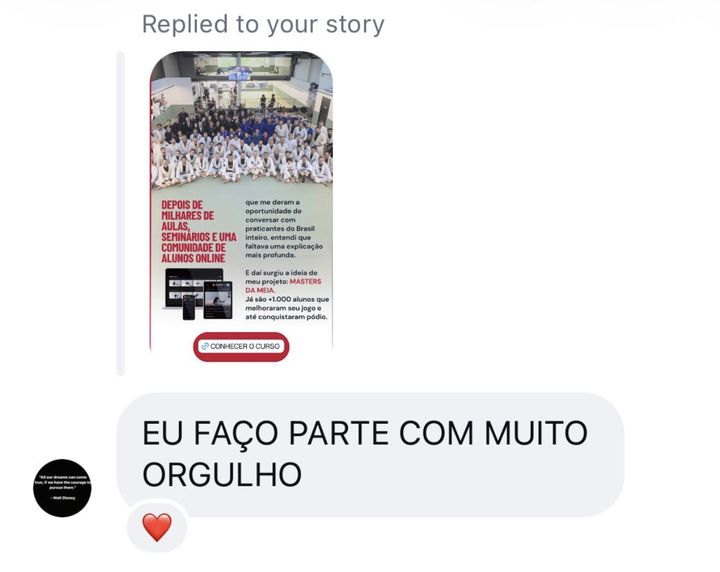 Depoimento de aluno do Masters da Meia